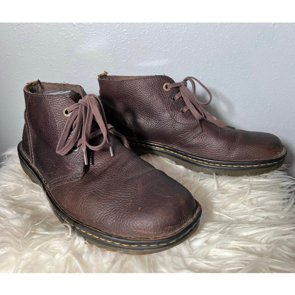 Dr Martens Industrial Brown Sussex Leather Chukka Ankle Boots Size 11 Mens 12W